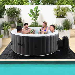2-6 Person 70"/80" Inflatable SPA Pool Hottub with 110/130 Air Jets, Heater Pump, Portable Outdoor Water Spa Tub for Backyard