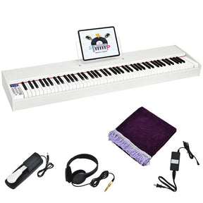 88-Key Digital Piano Full Size Weighted Keyboard with Sustain Pedal, Portable Electric Piano for Beginner Adults Practice