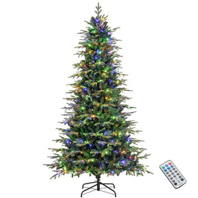 6/7.5/9 FT Pre-lit Artificial Christmas Tree with 714/1162/1770 Branch Tips, 260/380/560 LED Lights, 11 Lighting Modes, Timer, Remote Control