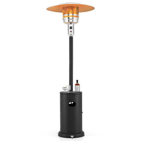 50,000 BTU Propane Outdoor Heater, Round Patio Heater with Stainless Steel Burner, Tip-Over, Flame-Out Protection, Wheels, CSA Certificated