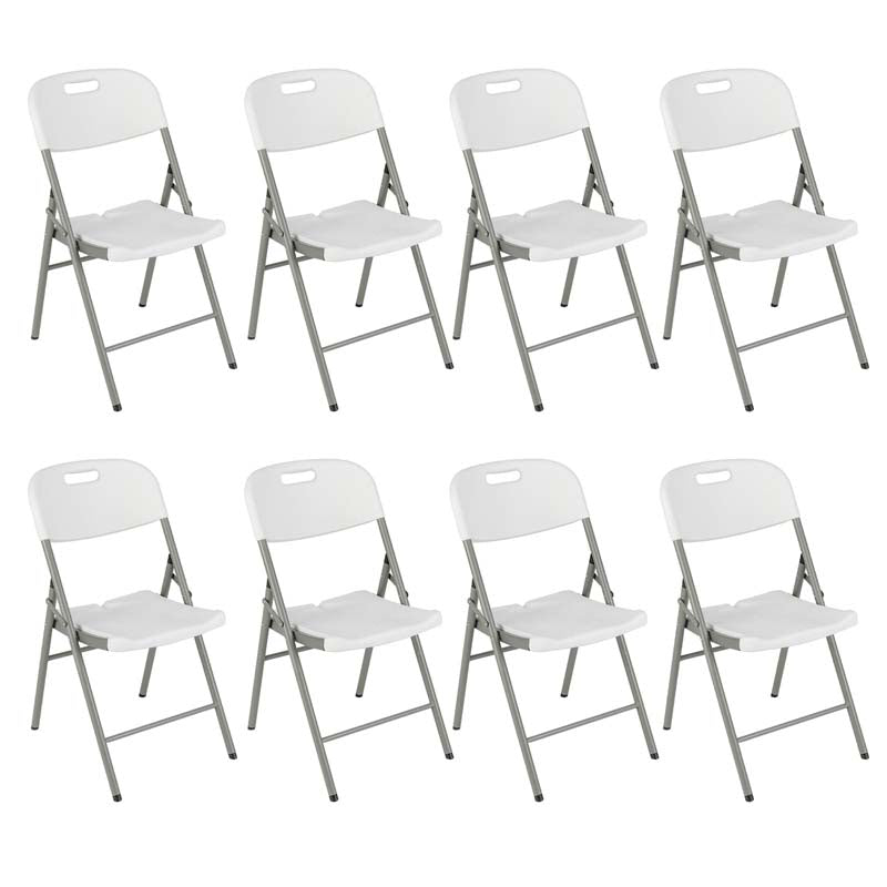 4/8/12 Pack HDPE Plastic Folding Chairs, Waiting Room Chairs with Metal Frame, Portable Banquet Chairs, Vinyl Stackable Party Chairs