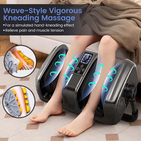 Foot Massager with Heat, 3 Massage Modes & Speed, 360° Adjustable Stand, Remote, Shiatsu Leg Massager for Feet Calf Arms Relax