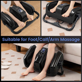 Foot Massager with Heat, 3 Massage Modes & Speed, 360° Adjustable Stand, Remote, Shiatsu Leg Massager for Feet Calf Arms Relax