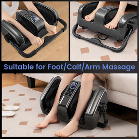 Foot Massager with Heat, 3 Massage Modes & Speed, 360° Adjustable Stand, Remote, Shiatsu Leg Massager for Feet Calf Arms Relax