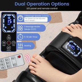 Foot Massager with Heat, 3 Massage Modes & Speed, 360° Adjustable Stand, Remote, Shiatsu Leg Massager for Feet Calf Arms Relax