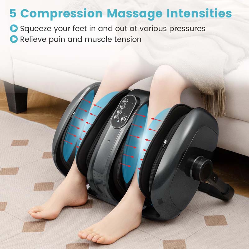 Foot & Calf Massager with Heat, Adjustable Stand, Electric Shiatsu Feet Massager for Plantar Fasciitis Pain Relief Neuropathy Muscle Arm Relaxation