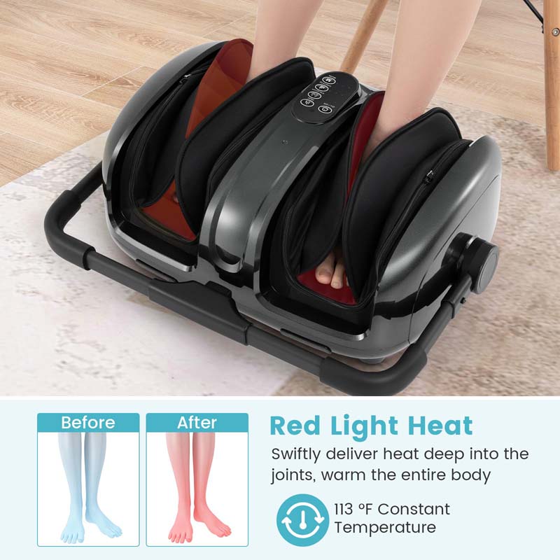 Foot & Calf Massager with Heat, Adjustable Stand, Electric Shiatsu Feet Massager for Plantar Fasciitis Pain Relief Neuropathy Muscle Arm Relaxation