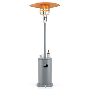 50,000 BTU Propane Outdoor Heater, Round Patio Heater with Stainless Steel Burner, Tip-Over, Flame-Out Protection, Wheels, CSA Certificated