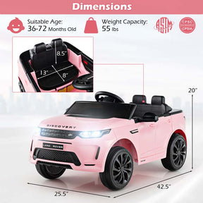 12V Licensed Land Rover Discovery Kids Ride On Car, Electric Vehicle Toy Car w/Remote Control, Lockable Doors, Slow Start System, LED Lights