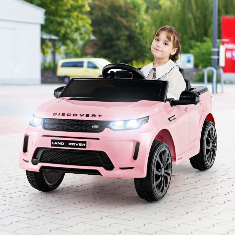 12V Licensed Land Rover Discovery Kids Ride On Car, Electric Vehicle Toy Car w/Remote Control, Lockable Doors, Slow Start System, LED Lights