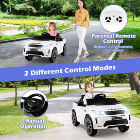 12V Licensed Land Rover Discovery Kids Ride On Car, Electric Vehicle Toy Car w/Remote Control, Lockable Doors, Slow Start System, LED Lights