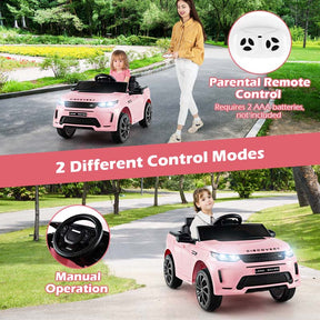 12V Licensed Land Rover Discovery Kids Ride On Car, Electric Vehicle Toy Car w/Remote Control, Lockable Doors, Slow Start System, LED Lights