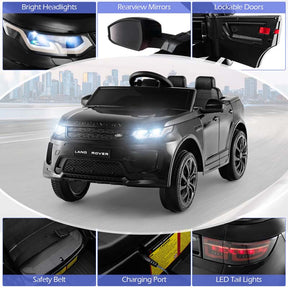 12V Licensed Land Rover Discovery Kids Ride On Car, Electric Vehicle Toy Car w/Remote Control, Lockable Doors, Slow Start System, LED Lights