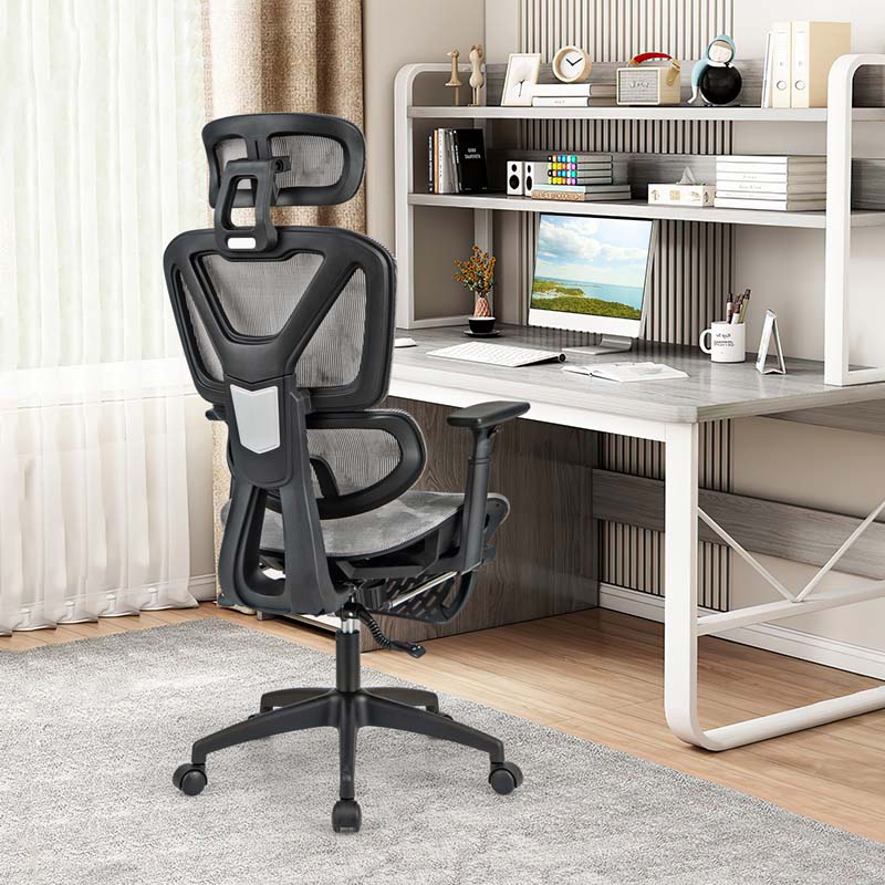 High Back Mesh Office Chair with/Tilting Backrest and Lumbar Support, Swivel Executive Task Chair Computer Desk Chair for Home Office