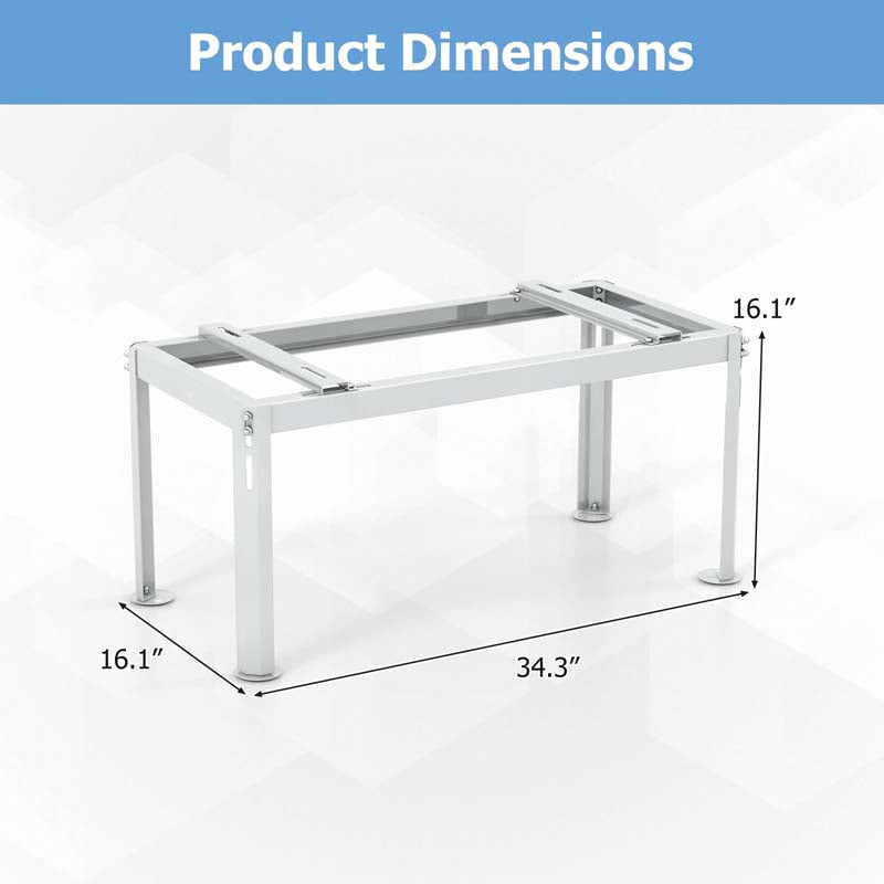 Mini Split Ground Stand for 9000-36000 BTU Ductless Air Conditioners, Adjustable Outdoor AC Unit Bracket with Heavy Duty Metal Frame