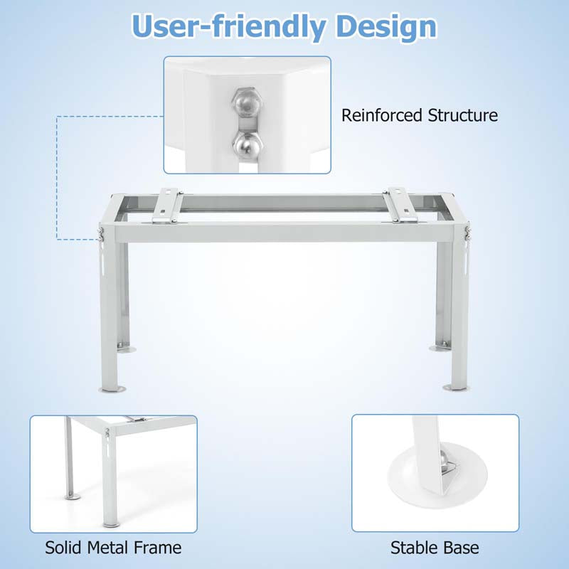 Mini Split Ground Stand for 9000-36000 BTU Ductless Air Conditioners, Adjustable Outdoor AC Unit Bracket with Heavy Duty Metal Frame