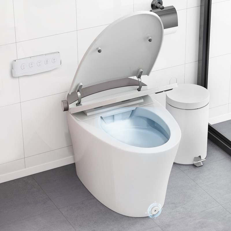 27.2" x 16.6" x 18.4" Elongated Smart Toilet, Bidet Toilet with Heated Seat, Dryer, Night Light, Auto Open/Close, Foot Sensor, 1.28 GPF Automatic/Blackout Flush