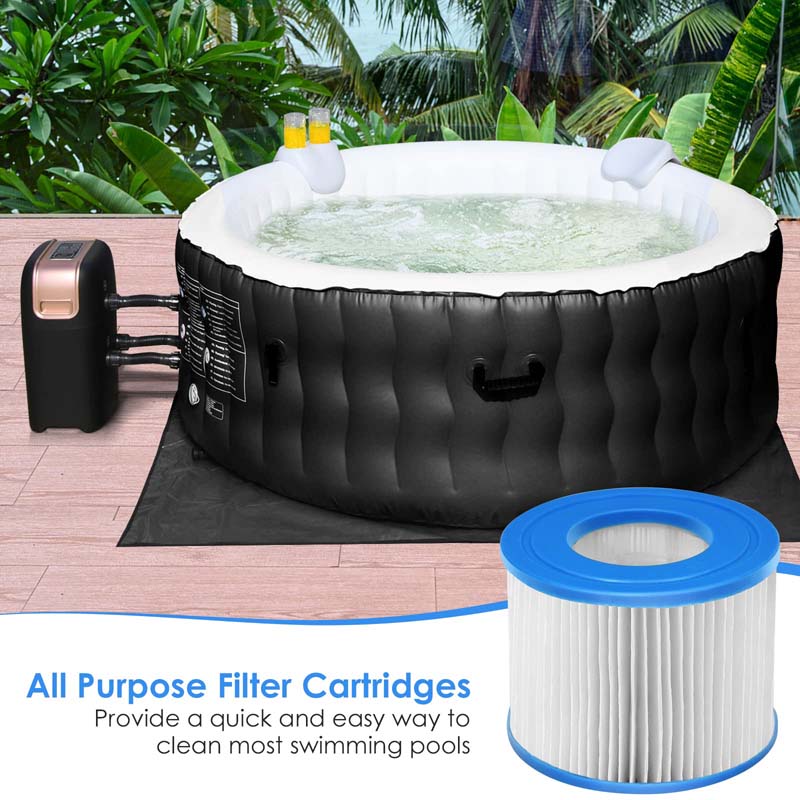 6/12 Pack Type VI Filter Cartridge, Hot Tub Spa Filter Replacement for SaluSpa, Massage Pool Spa Filter Pump