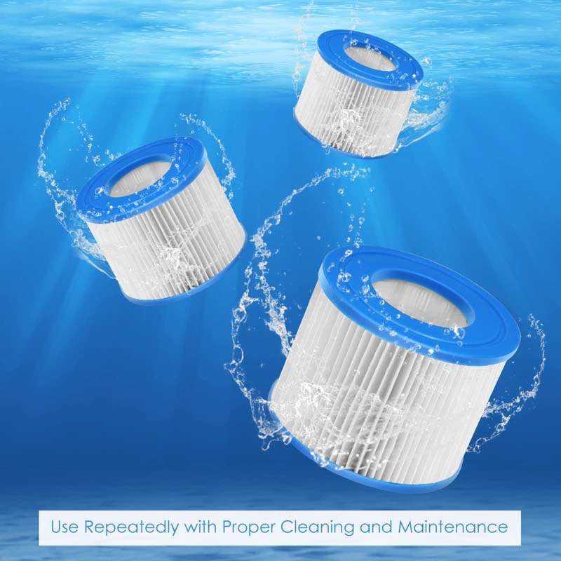 6/12 Pack Type VI Filter Cartridge, Hot Tub Spa Filter Replacement for SaluSpa, Massage Pool Spa Filter Pump