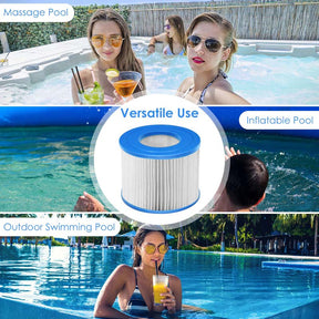 6/12 Pack Type VI Filter Cartridge, Hot Tub Spa Filter Replacement for SaluSpa, Massage Pool Spa Filter Pump