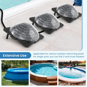 Dome Solar Swimming Pool Heater Above Ground Inground Pool Warmer Equipment with Hose Connector