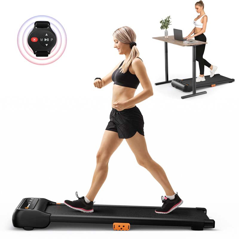 2-in-1 Under Desk Treadmill with Watch-Like Remote Control, 12 Preset Programs, LED Touch Screen, Walking Pad for Home and Office