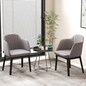 Set of 2/4 Upholstered Velvet Accent Dining Chairs with Curved Backrests, Detachable Cushion, Cozy Leisure Armchairs for Living Room