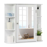 Mirrored Bathroom Storage Cabinet Wall Mounted Hanging Medicine Cabinet Over Toilet with Single Door, 3 Adjustable Shelves