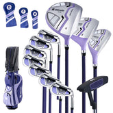 12 Pcs Women's Complete Golf Club Set Right Hand w/460CC #1 Driver & #3 Fairway & #5 Hybrid & #5/#6/#7/#8/#9/#P/#S Irons, Putter, Golf Cart Bag