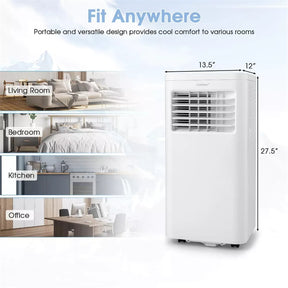 10000 BTU 3-in-1 Portable Air Conditioner, Personal Standing AC Cooling Unit with Dehumidifier, 24H Timer, Window Kit & Wheels for Bedroom, Dorm