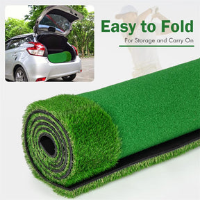 10FT Golf Putting Green, Professional Golf Training Mat with 2 Golf Balls, 3 Holes, Flags & Cups, Realistic Turf for Indoor Outdoor Practice