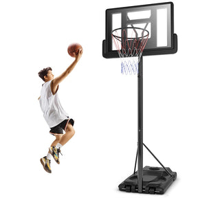 5.9-10 FT Portable Basketball Hoop System, Adjustable Basketball Goal with 39" Shatterproof Backboard for Indoor Outdoor Kids Adults
