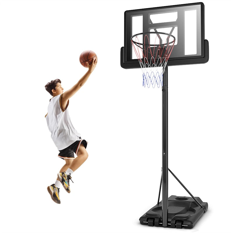 5.9-10 FT Portable Basketball Hoop System, Adjustable Basketball Goal with 39" Shatterproof Backboard for Indoor Outdoor Kids Adults
