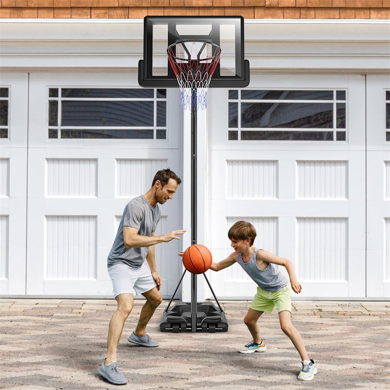 5.9-10 FT Portable Basketball Hoop System, Adjustable Basketball Goal with 39" Shatterproof Backboard for Indoor Outdoor Kids Adults