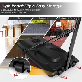 5.9-10 FT Portable Basketball Hoop System, Adjustable Basketball Goal with 39" Shatterproof Backboard for Indoor Outdoor Kids Adults
