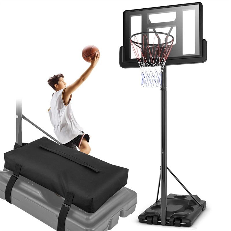 5.9-10 FT Portable Basketball Hoop System, Adjustable Basketball Goal with 39" Shatterproof Backboard for Indoor Outdoor Kids Adults