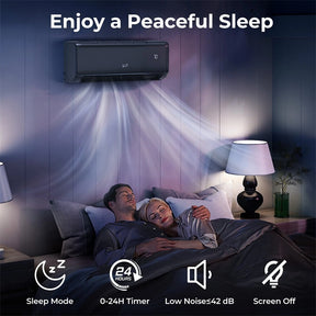 12000 BTU WiFi Enabled Mini Split Air Conditioner & Heater, 22 SEER2 115V Inverter Heat Pump System for Rooms up to 450 Sq.Ft, Compatible with Alexa