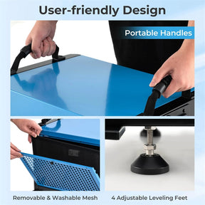 124 PPD Commercial Dehumidifier, 1300 Sq.Ft Crawl Space Dehumidifier with Drain Hose, Auto Defrost, 3 Modes & 24H Timer for Basement, Warehouse