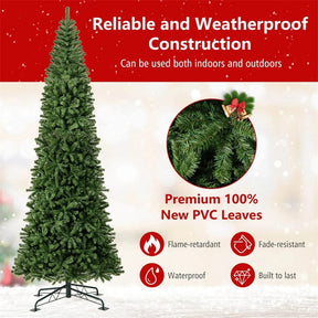 12 FT Pre-Lit Artificial Christmas Tree with Quick Power Connector, 1030 Warm White LED Lights, 2536 Tips & Hinged for Indoor Outdoor Decoration