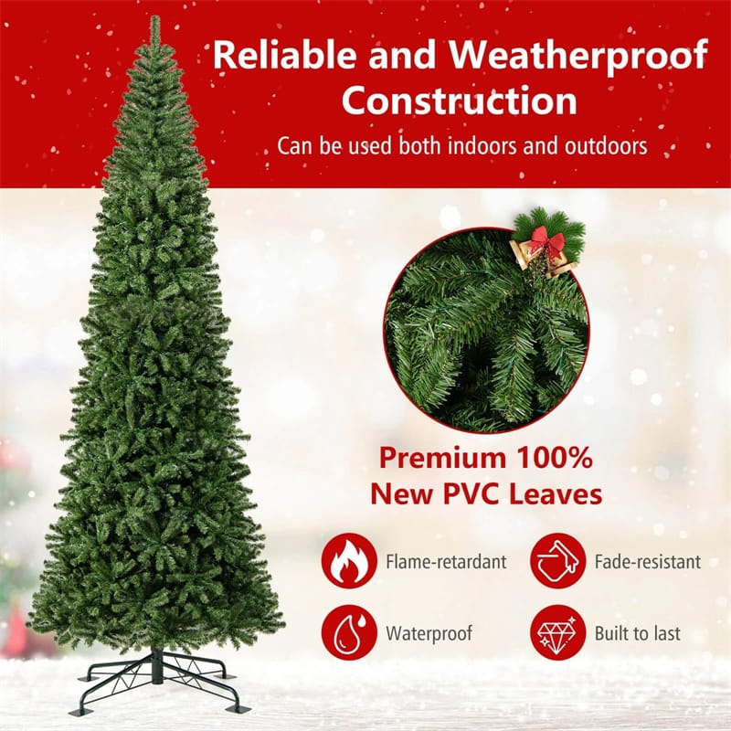 12 FT Pre-Lit Artificial Christmas Tree with Quick Power Connector, 1030 Warm White LED Lights, 2536 Tips & Hinged for Indoor Outdoor Decoration