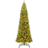 12 FT Pre-Lit Artificial Christmas Tree with Quick Power Connector, 1030 Warm White LED Lights, 2536 Tips & Hinged for Indoor Outdoor Decoration