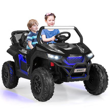 12V 2-Seater Kids Ride On UTV Car, Battery Powered RC Electric Vehicle with Lights & Music