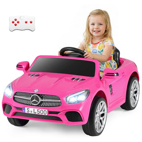 12V Kids Ride On Car, Licensed Mercedes-Benz SL R231 Electric Vehicle with Remote Control, Spring Suspension, LED Lights & Music for Boys Girls