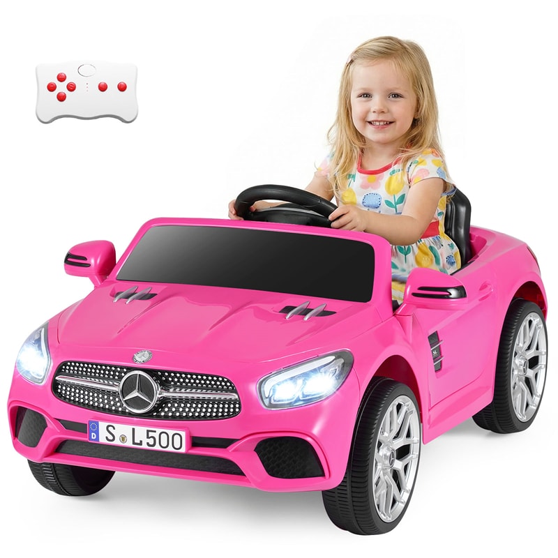 12V Kids Ride On Car, Licensed Mercedes-Benz SL R231 Electric Vehicle with Remote Control, Spring Suspension, LED Lights & Music for Boys Girls