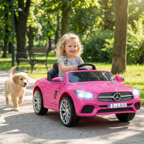 12V Kids Ride On Car, Licensed Mercedes-Benz SL R231 Electric Vehicle with Remote Control, Spring Suspension, LED Lights & Music for Boys Girls