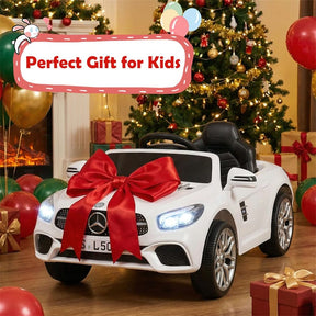 12V Kids Ride On Car, Licensed Mercedes-Benz SL R231 Electric Vehicle with Remote Control, Spring Suspension, LED Lights & Music for Boys Girls