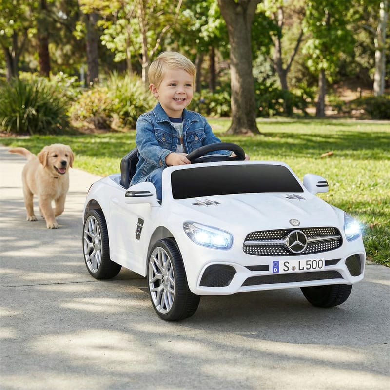 12V Kids Ride On Car, Licensed Mercedes-Benz SL R231 Electric Vehicle with Remote Control, Spring Suspension, LED Lights & Music for Boys Girls