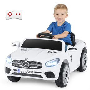 12V Kids Ride On Car, Licensed Mercedes-Benz SL R231 Electric Vehicle with Remote Control, Spring Suspension, LED Lights & Music for Boys Girls