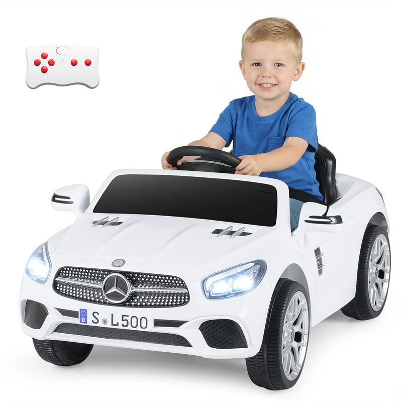 12V Kids Ride On Car, Licensed Mercedes-Benz SL R231 Electric Vehicle with Remote Control, Spring Suspension, LED Lights & Music for Boys Girls