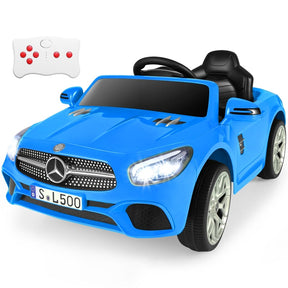 12V Kids Ride On Car, Licensed Mercedes-Benz SL500 Electric Vehicle with Remote Control, Spring Suspension, LED Lights & Music for Boys Girls